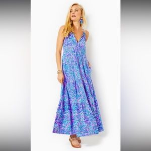 ISO Lilly Pulitzer Mirabella Halter Maxi Dress